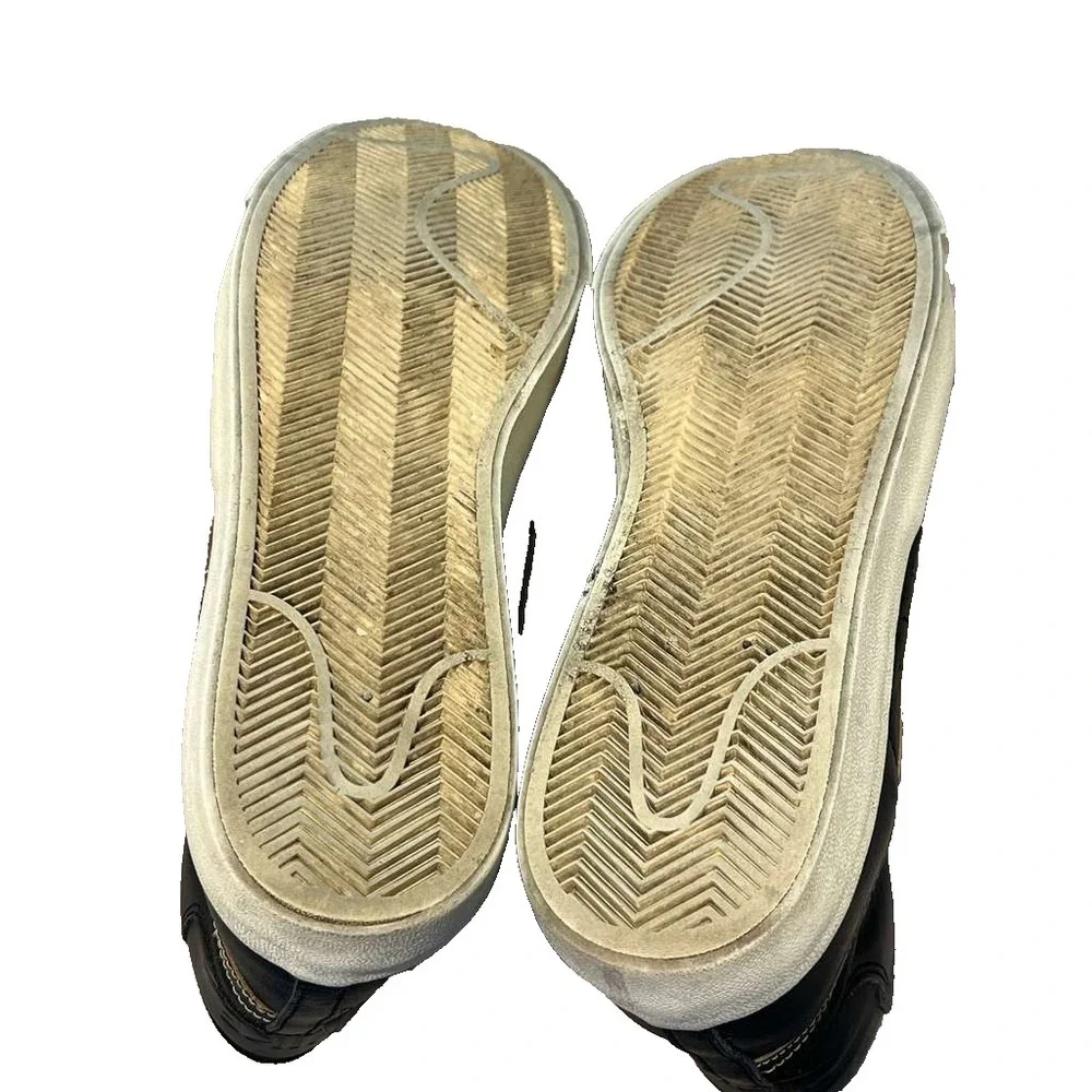 Nike Blazer Mid '77 Men's 10 Black Leather Retro High Top Sneakers Vintage Style - Picture 8 of 9